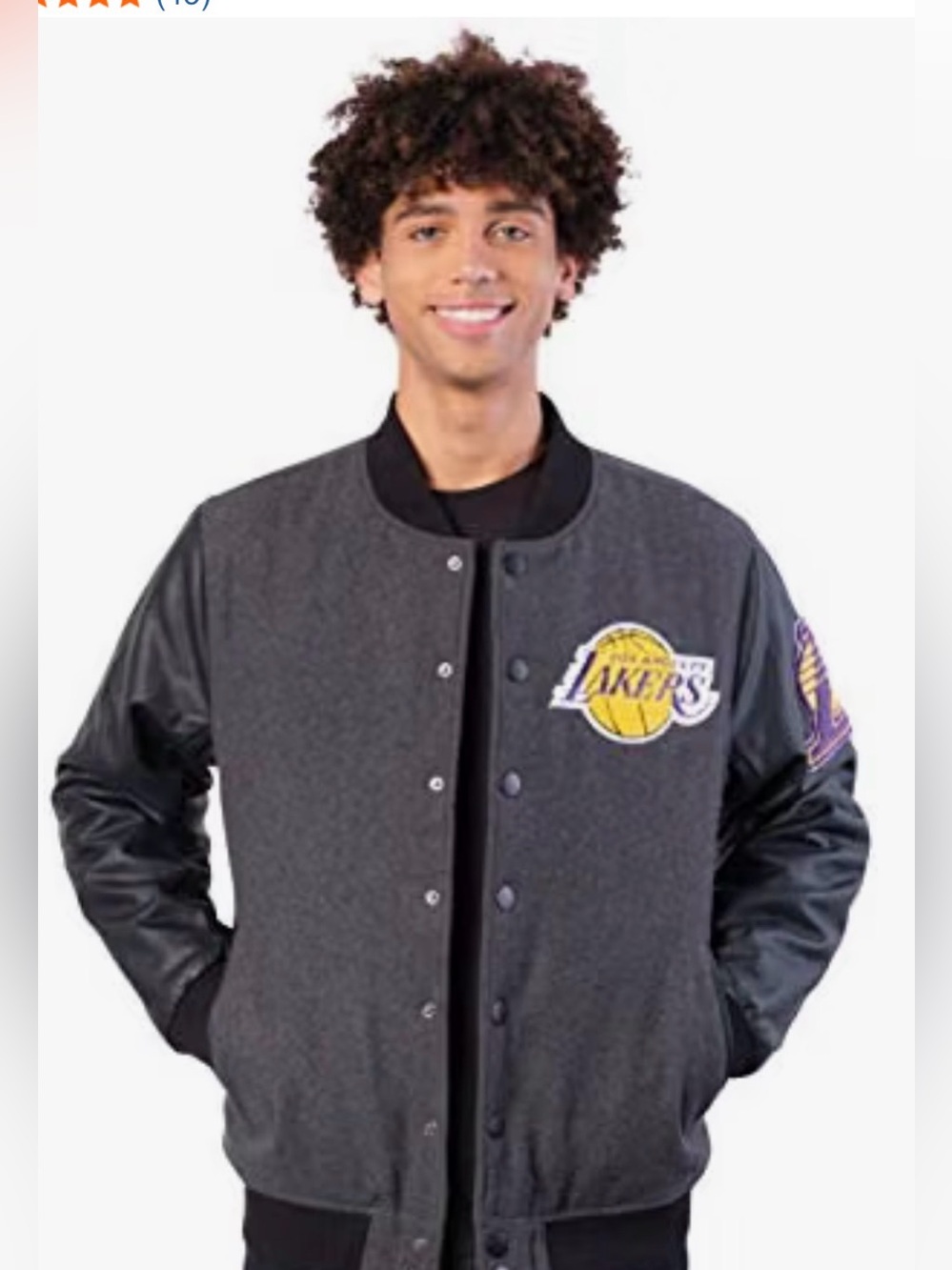 Ultra Game NBA LA Lakers Wool Blend Varsity Jacket L